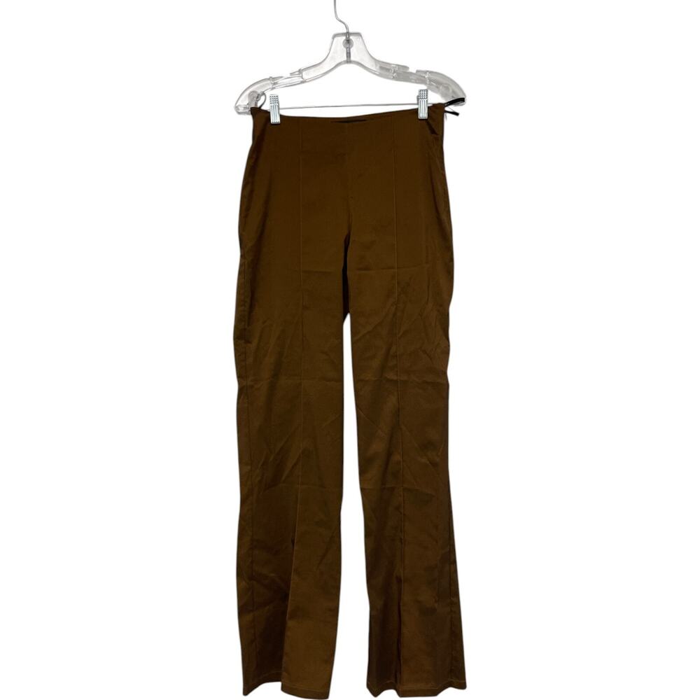 Nicowa Dress Pants Womens 38 Brown Size Zip Trouser Career Preppy Straight Leg